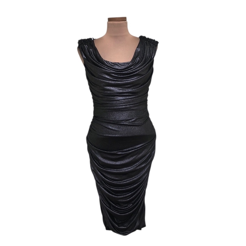 Tadashi Shoji Dress Size Medium Silver Rhinestone